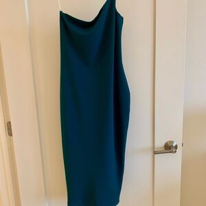 Nookie  Teal Lust one shoulder dress